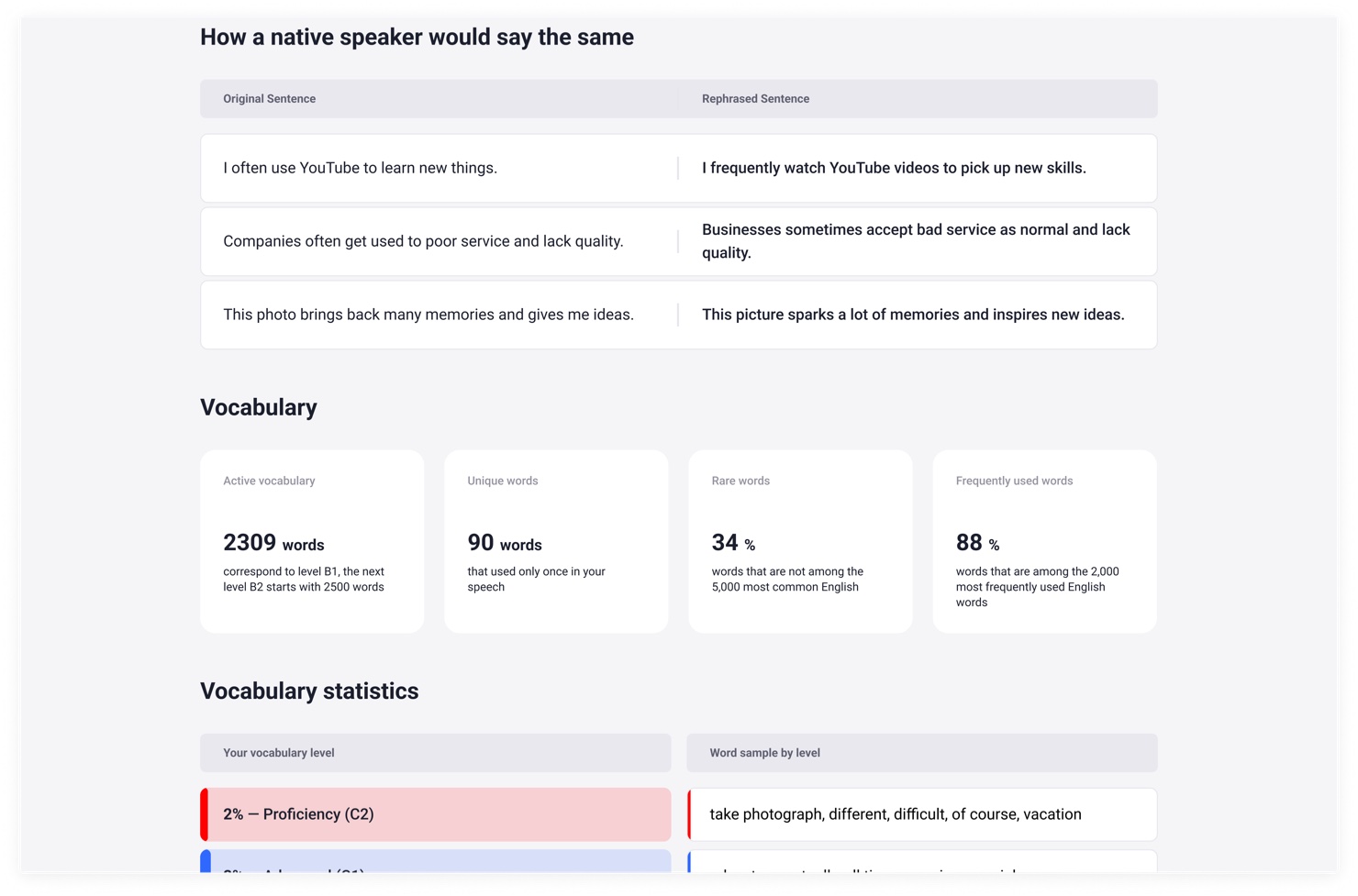 AI Reports dashboard — company-level summary with AI insight strip
